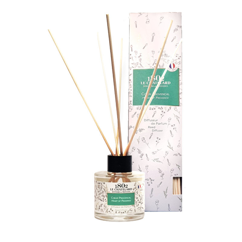 PARFÉMOVÝ DIFUZÉR SRDCE PROVENCE S RATANOVÝMI TYČINKAMI 100 ml